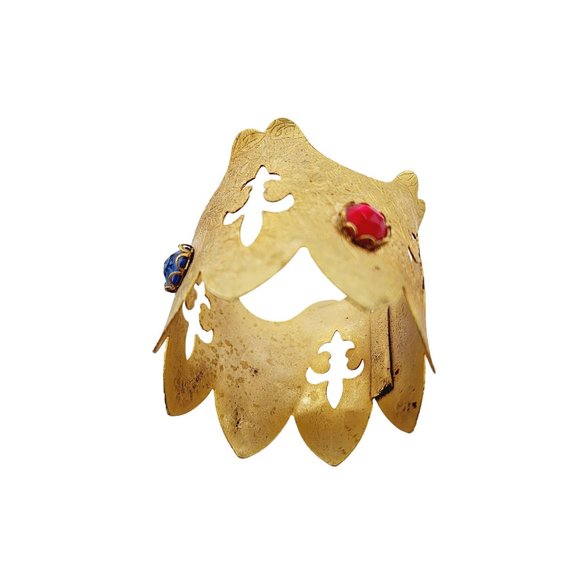 Vintage Unique Hand Made Crown Ornament, Scarf Holder, Cat Crown, Napkin Ring et - Picture 4 of 9